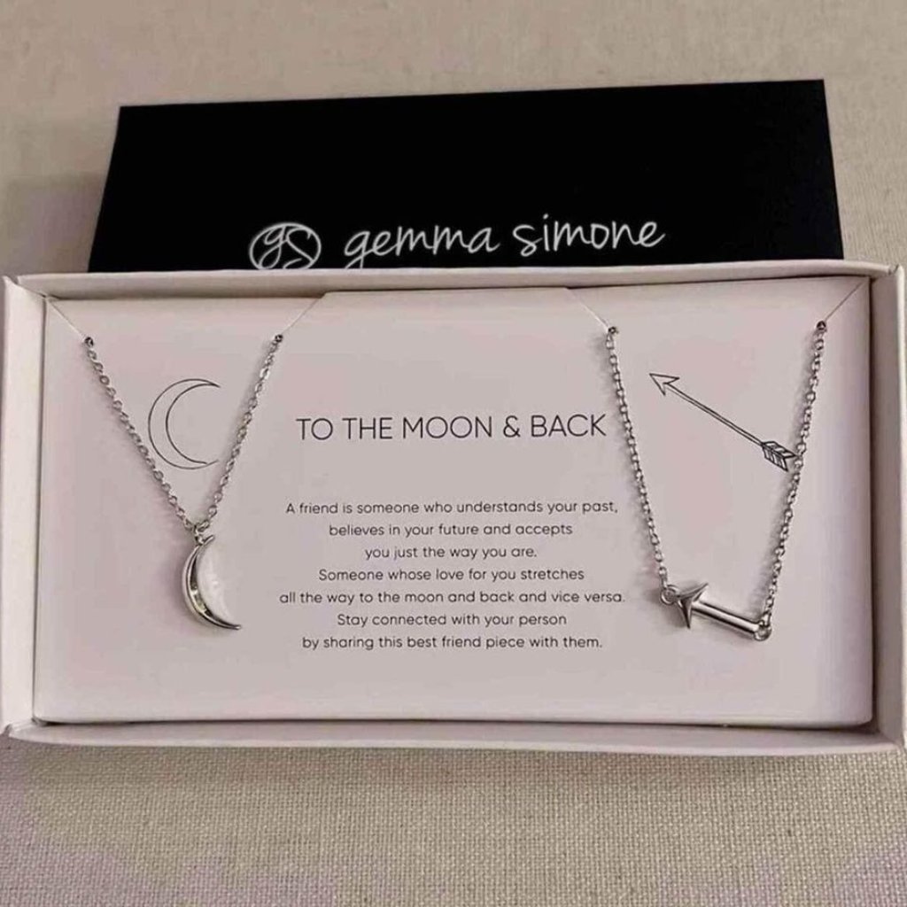 Gemma Simone “To The Moon And Back” Set Of Necklaces *Nib*